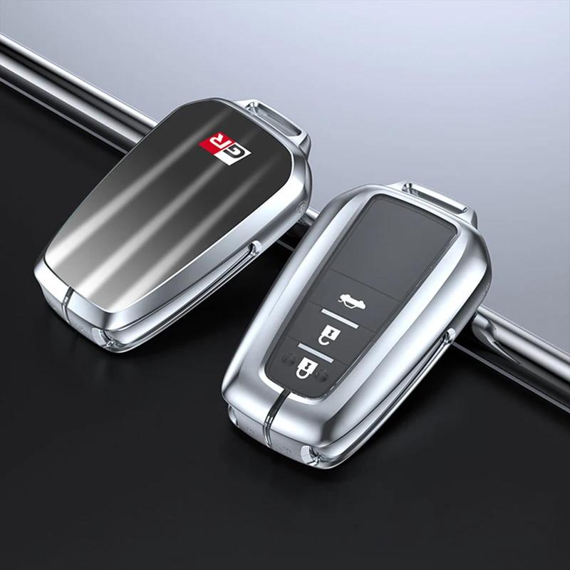 Автомобильный металлический сплав, дистанционный чехол для ключей для GR Sport Gazoo Racing C-HR RAV4 Mirai Avensis Prado, автоаксессуары, Стайлинг