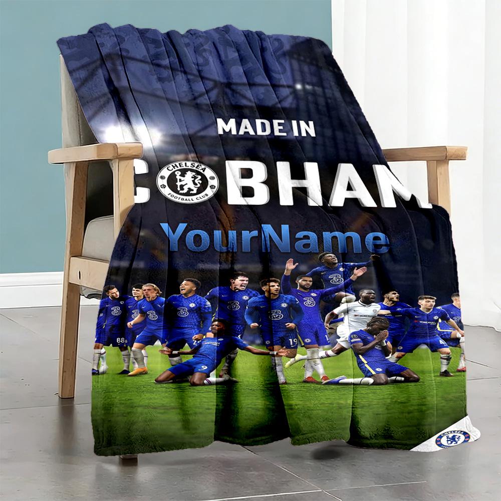 Chelsea Customize Text Blanket Lightweight Personalized Blanket Soft & Cozy for Couch Livingroom Office Home Decor Four Seasons Universal