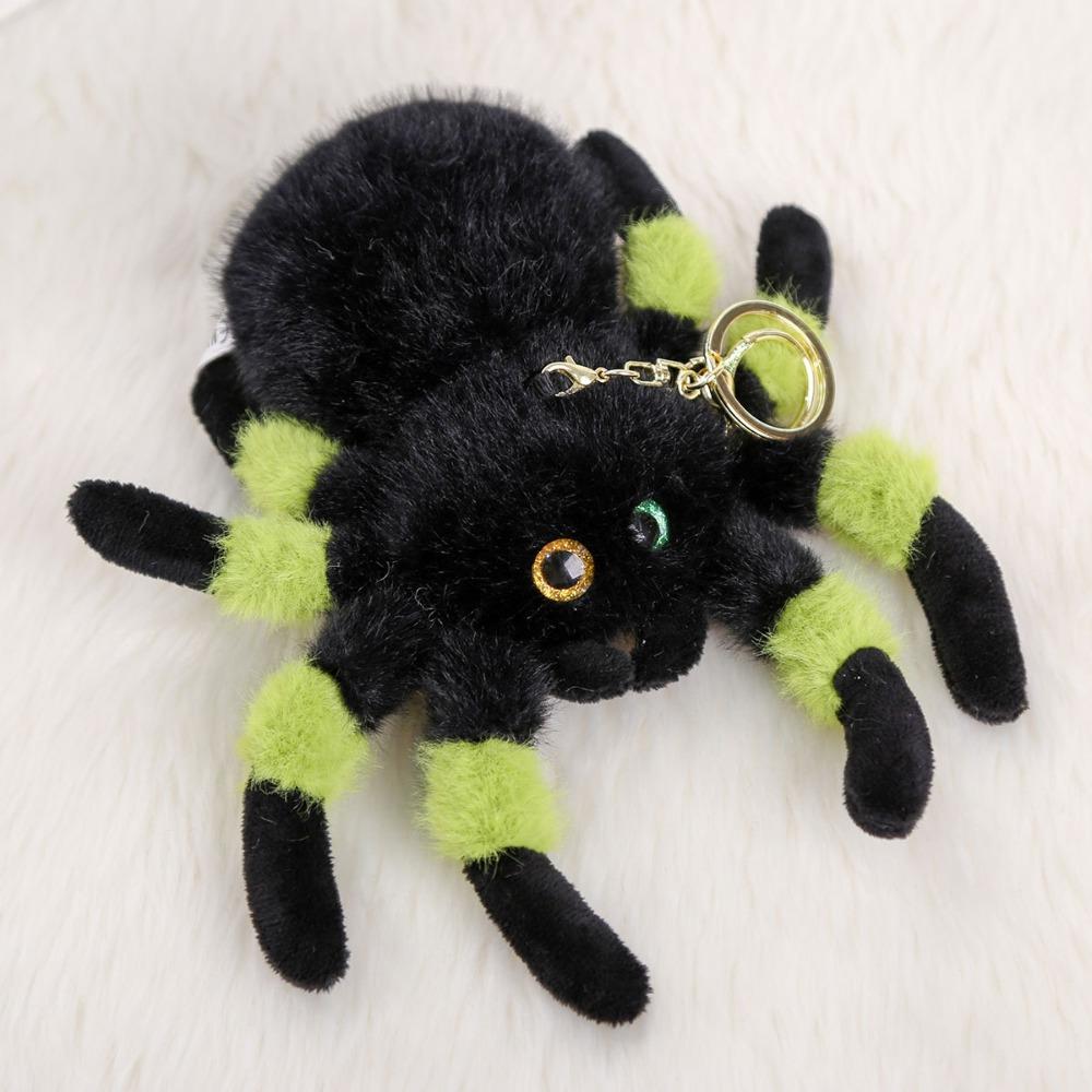 PP Cotton Colored Eye Spider Plush Pendant Fluffy Spider Plush Keychain  Home Decor