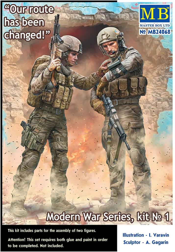 Master Box Modern Warfare Series 1 Corporal Jessica Sergeant James Route Plastic Model MB24068 1/24 & Change?