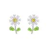 Star of the same style, high-end sense light luxury niche design small flower stud earrings, daisy earrings earrings