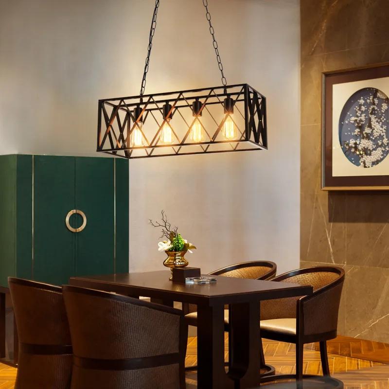 Винтажная люстра в американском стиле, индустриальное чердачное освещение ресторана, люстра, магазин одежды, украшение для дома, потолочный светильник