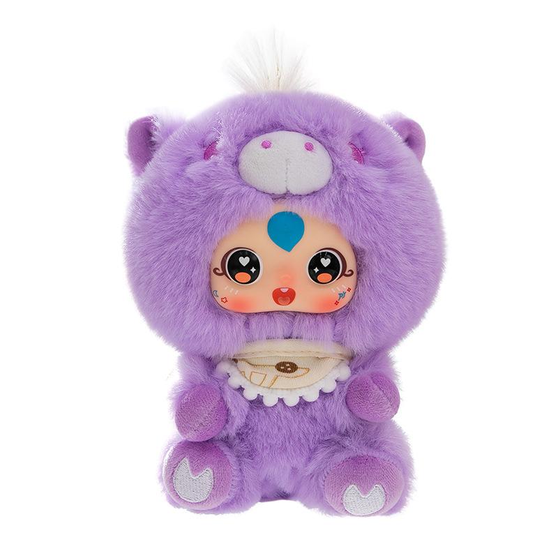 Милая плюшевая игрушка пони, подарок на Новый год, виниловая кукла с лицом, подвеска, талисман зодиакальной лошади, настольные качели, одобрение