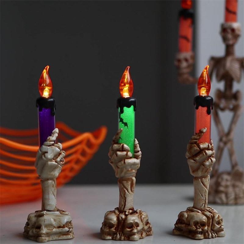 Halloween Skeletons Ghost Party Candles Pumpkin Party Happy Halloween Party Home Decorations