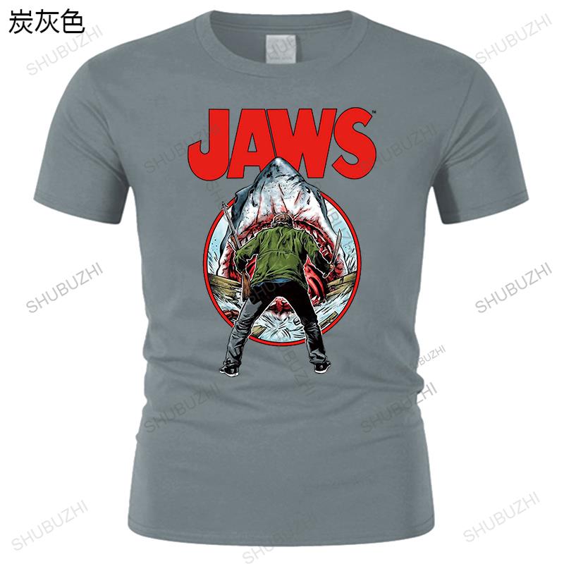 Jaws Tshirt Retro Inspired By Jaws Movie Retro 70s 80s Shark Attack Quints Fish Male Brand Teeshirt Men Summer Cotton T Shirt