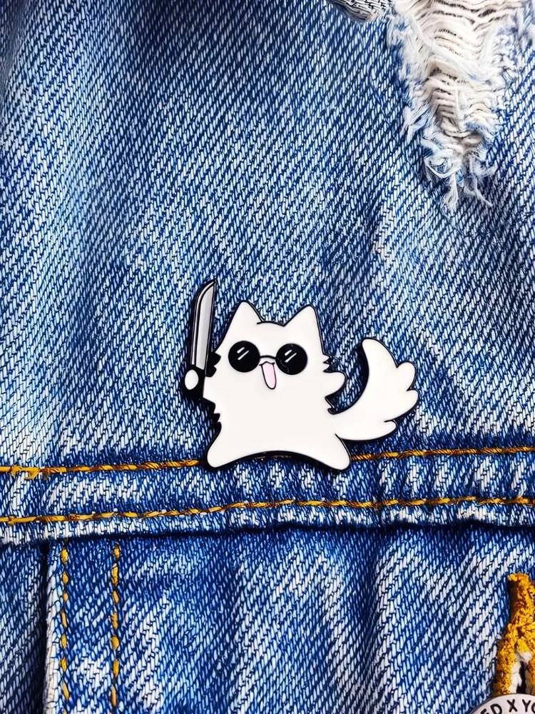 Брошь Кошка Мультяшная Брошь