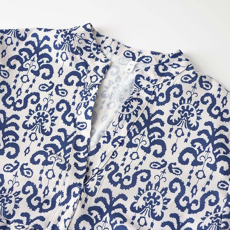 Женское летнее платье с короткими рукавами и высокой талией в этническом стиле на шнуровке