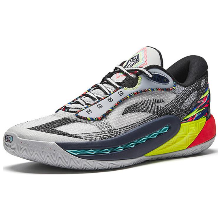 Anta Crazy Tide 6 Comfortable Versatile Shock Absorption Non-Slip Wear-Resistant Mid-Top Basketball Shoes Men Sneaker Gray Black 112441106Q-3