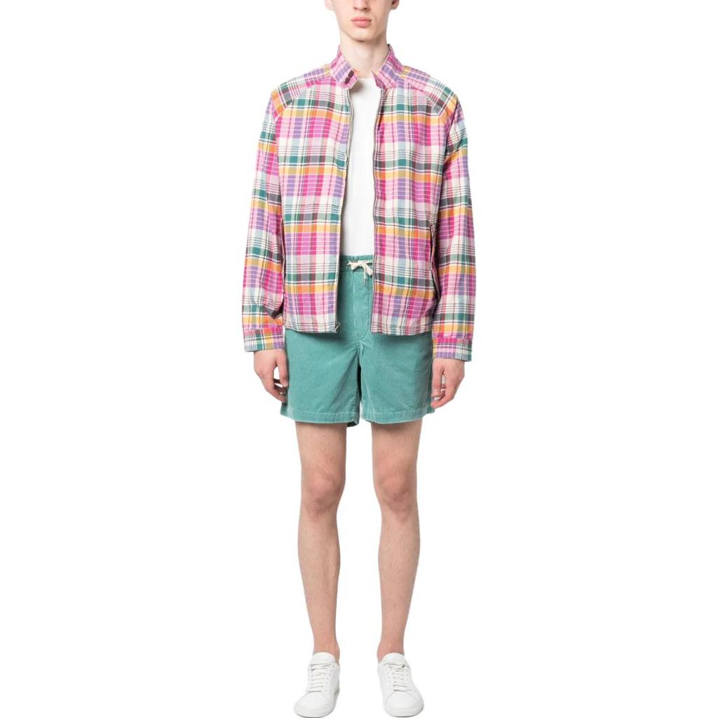 Polo Ralph Lauren SS23 однотонные повседневные шорты прямого покроя с высокой талией и завязками на шнурке мужские шорты сине-зеленые 710800214-011