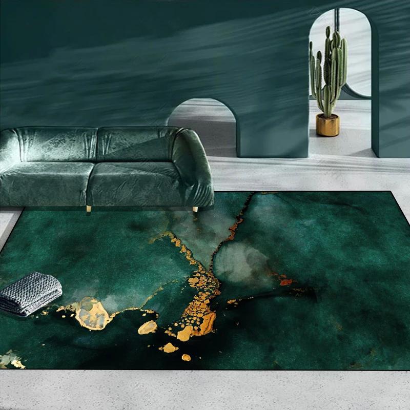 Украшение дома Зеленые ковры Гостиная Легкая роскошь Ковер Вечеринка Прихожая Декор Коврик для пола Спальня Гардеробная Мягкий ковер Противоскользящий