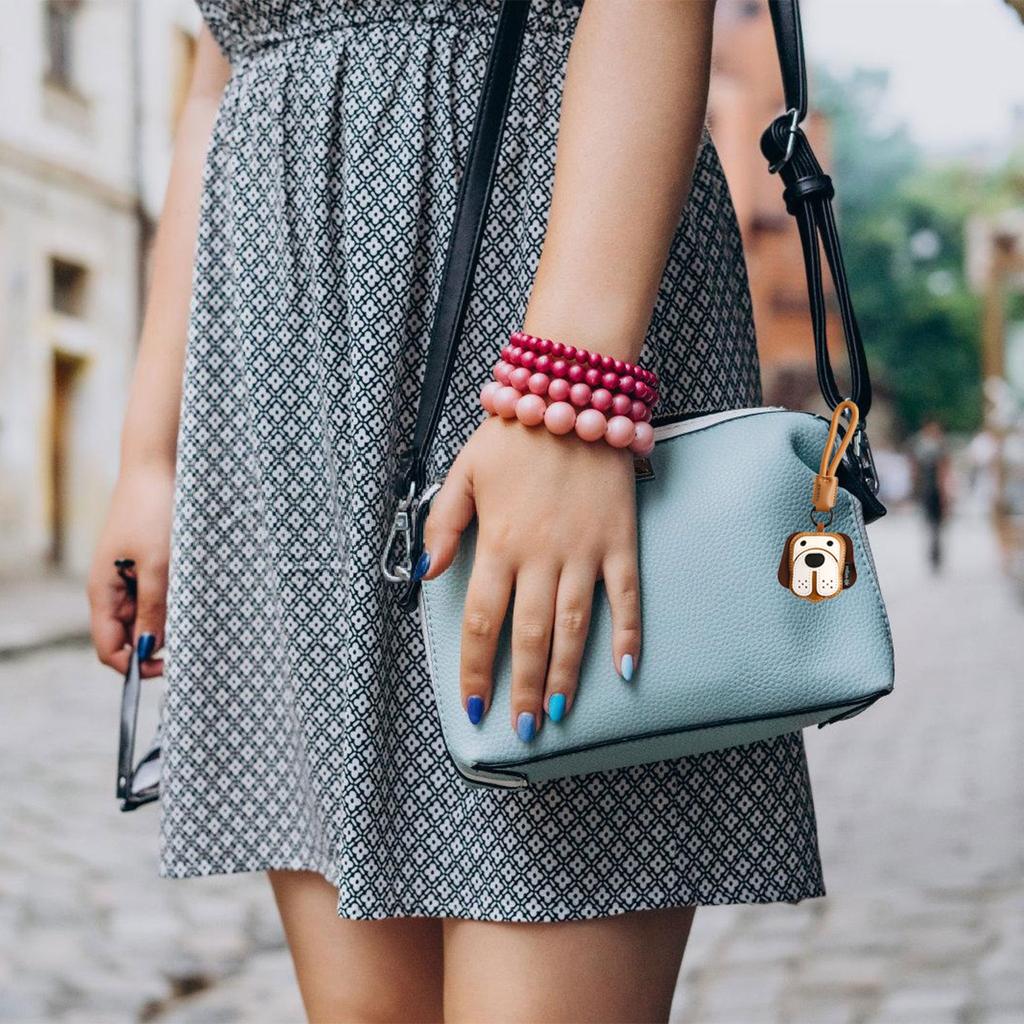 Креативный подвес для сумки, мультяшный кожаный брелок в виде бульдога, держатель для ключей, аксессуар для украшения рюкзака для любителя питомцев