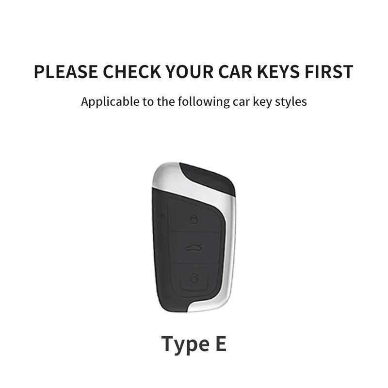 Leather Car Key Case Cover Shell Fob For Chery Eq1 Little Ant Car Remote Smart Keychain Holder Decorative Protecter Accessories