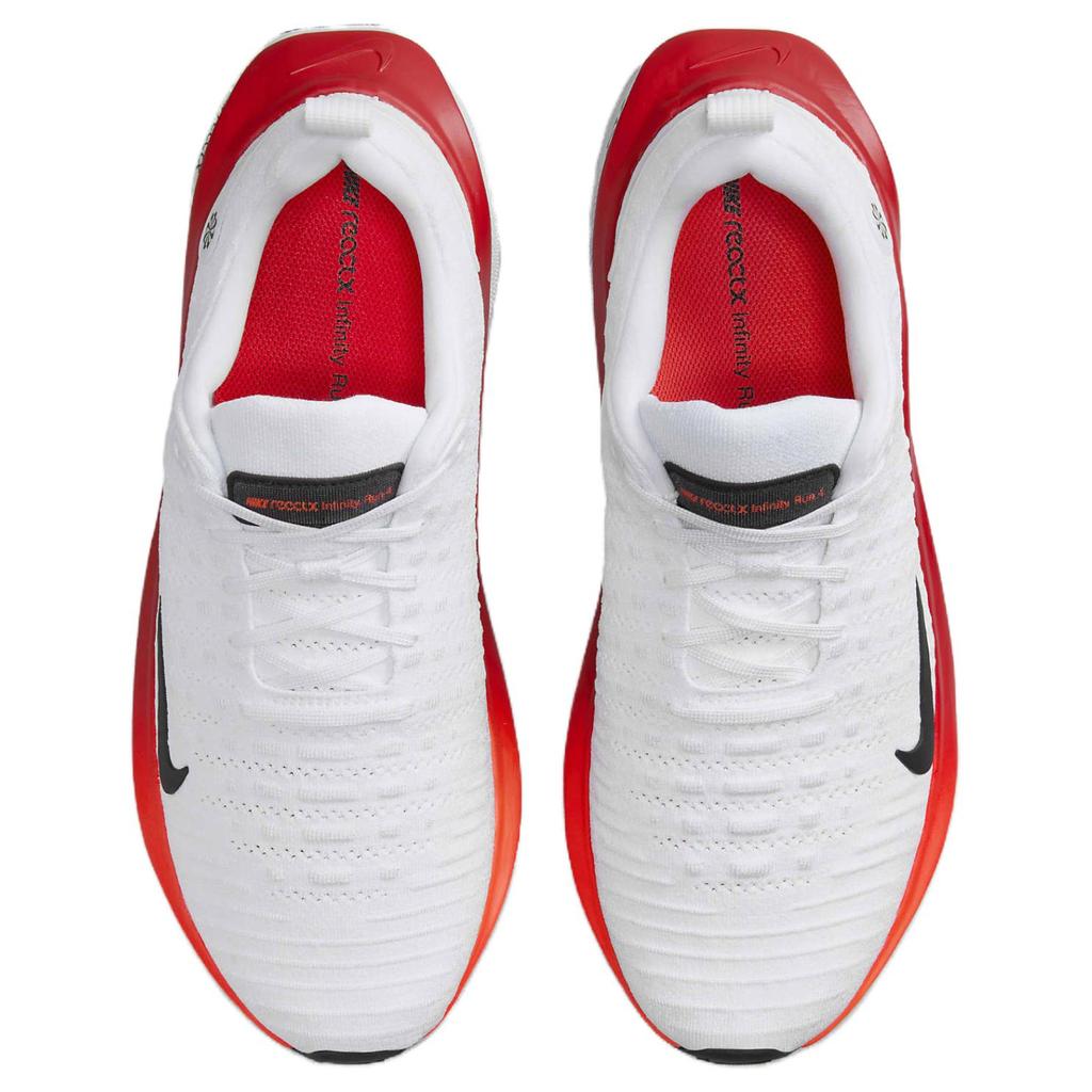 Nike ReactX Infinity Run 4 White Bright Crimson Men Sneakers Black Platinum-Tint DR2665-104