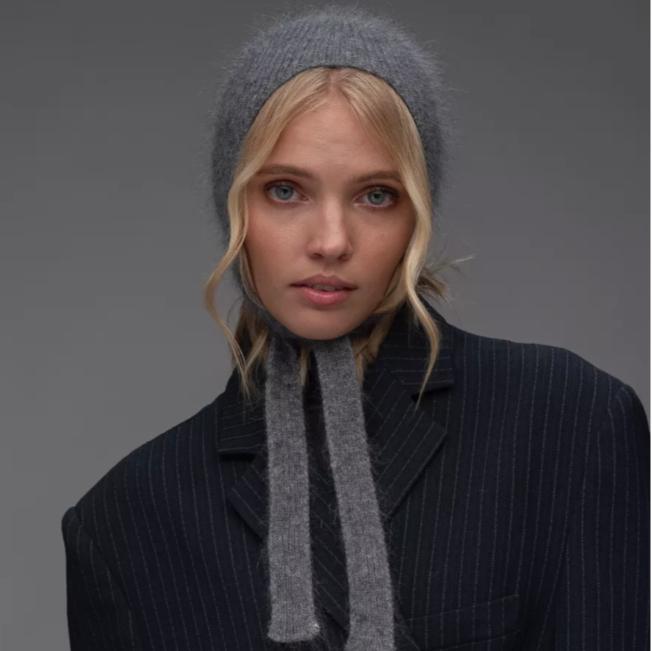 Чепчик шапка женский из итальянской ангоры модный Модная женская кепка из итальянской ангоры