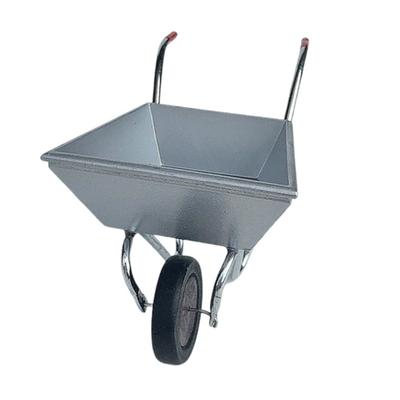 Прочная металлическая игрушечная фермерская тележка с вращающимся колесом, идеально подходящая для кукольного домика в масштабе 1/12, садовой сцены, ландшафтных аксессуаров