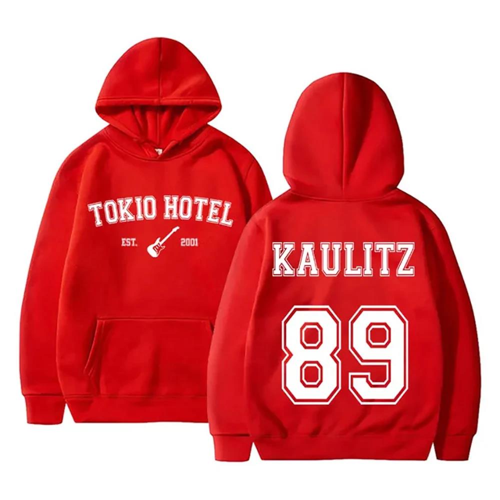 Женская толстовка с капюшоном Tokio Hotel Rock Band Rapper Kaulitz 89 с принтом, осенняя женская толстовка с капюшоном, повседневный пуловер большого размера, одежда унисекс