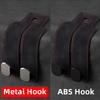 2 in 1 Quality Car Headrest Hook Premium Suede Rear Seat Hanging Dual Hook 20KG Large Load-Bearing Hook Hanger ABS/Metal Hook