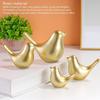 Golden Bird Figurine Small Birds Statues Home Decor Modern Style Birds Decorative Ornaments for Living Room, Bedroom, Office Desktop, Cabinets