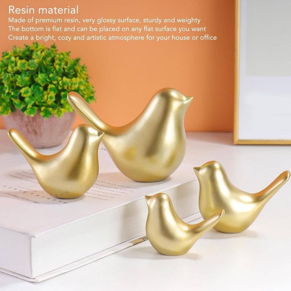 Small Birds Statues Home Decor Modern Style Birds Decorative Ornaments for Living Room, Bedroom, Office Desktop, Cabinets