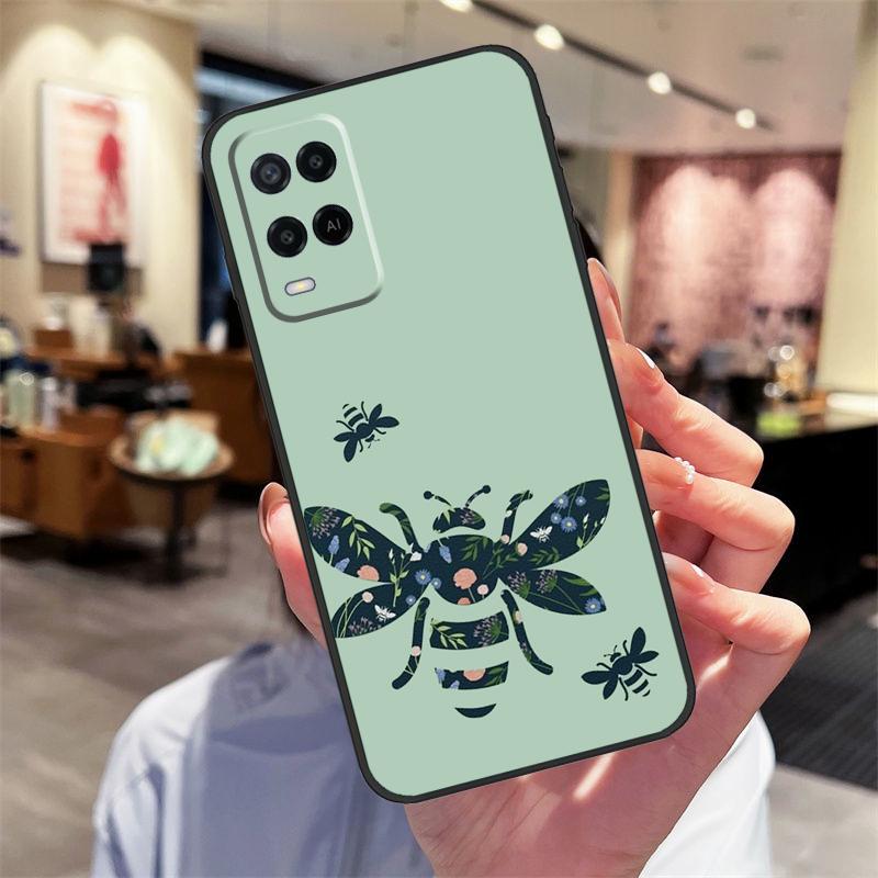 Чехол с узором пчелы и шмеля для Oppo A40 A60 A80 A18 A38 A58 A78 A98 A16 A76 A96 A15 A17 A77 A74 A94 A54 A57S