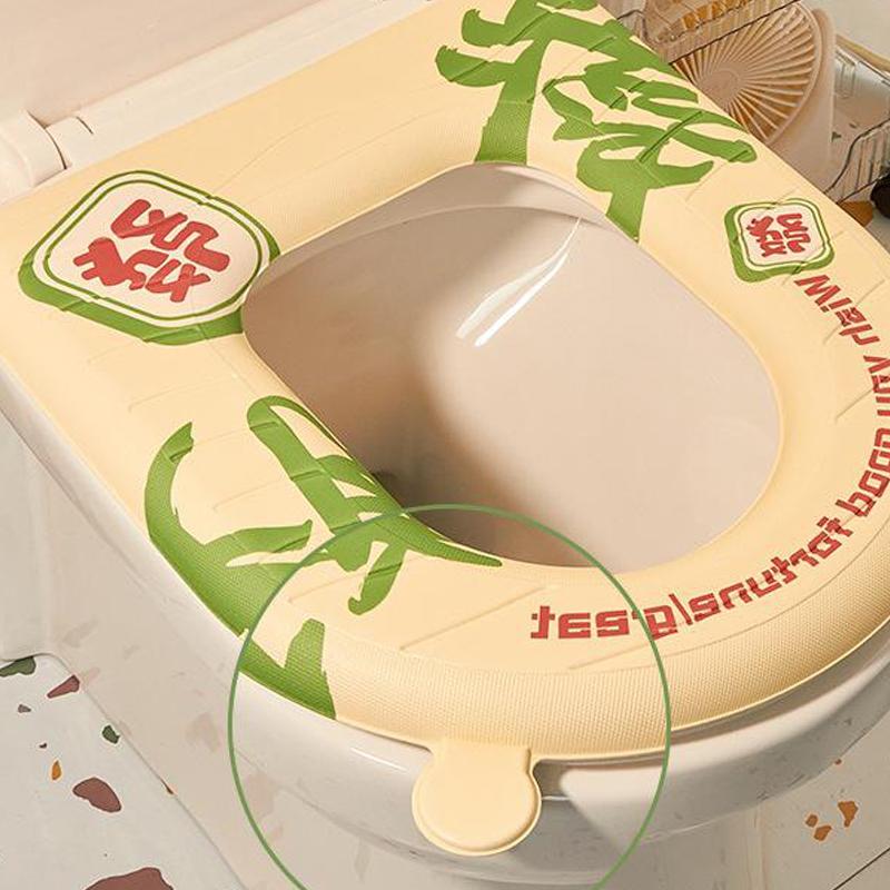 Мультяшный водонепроницаемый чехол для сиденья унитаза, универсальный милый чехол для сиденья унитаза