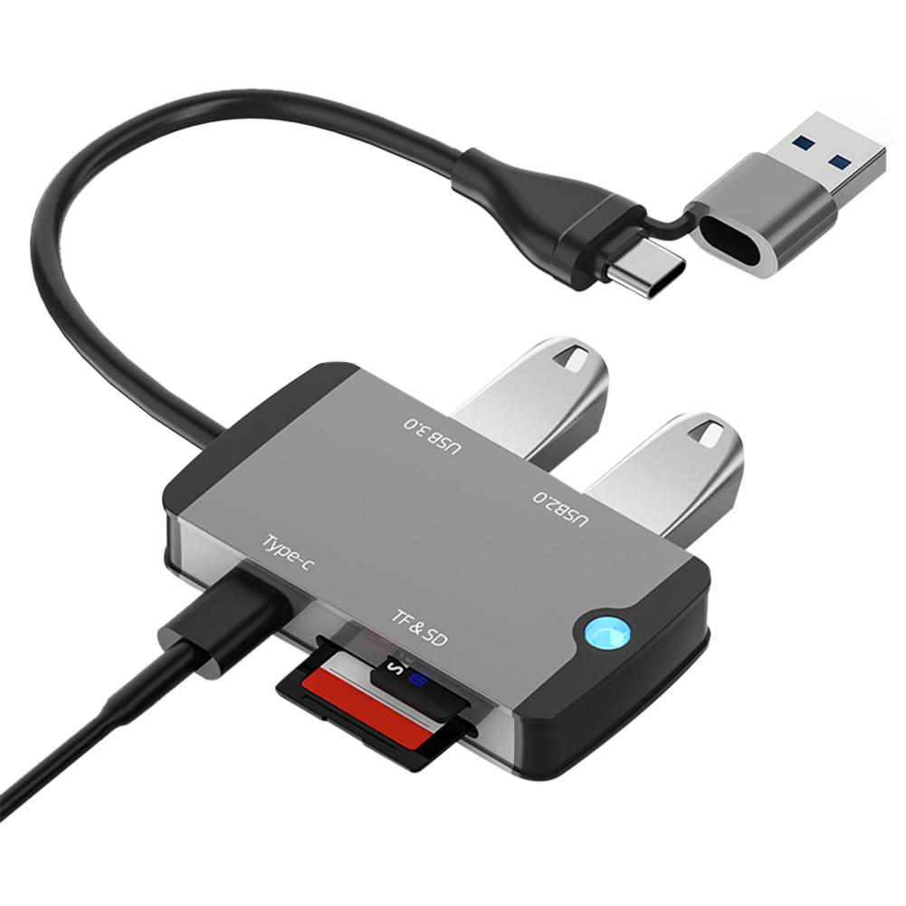 USB 3.0 Type C 5 в 1 Кардридер Флэш-накопитель Смарт-картридер SD TF Компактный флэш-адаптер для ноутбука ПК телефона
