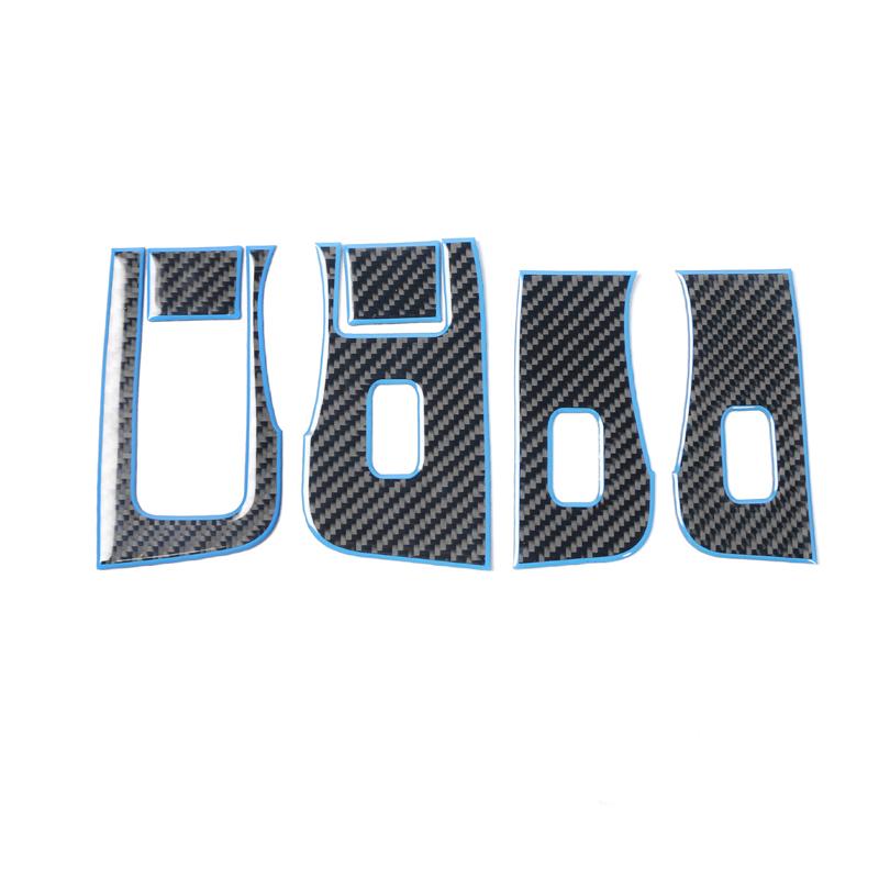 Для Tesla Model 3 Y-2022 углеродное волокно, переключатель стеклоподъемника автомобиля, панель, накладка, наклейки, тюнинг салона автомобиля