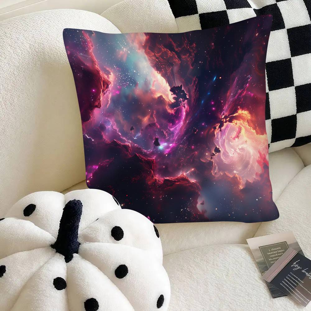 Universe Galaxy Planet Pillow Case Fashion Square Pillowcase Bedroom Sofa Room Ins Decoration Leisure