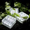[remecle] Solar Garden Light, Outdoor [Auto-On, Light Sensor, Waterproof, 6 LEDs, Square, Daylight White, Set of 8] Solar IP65, Freestanding,