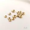14k Light Gold 18K Real Gold Diamond Circle Spacer Beads Set Zirconia Spacer Handmade Bracelet Diy Jewelry
