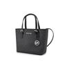 Michael Kors Сумка-тоут Jet Set с монограммой, винтаж, ПВХ, женская, черная 35T9STVT0B-BLACK