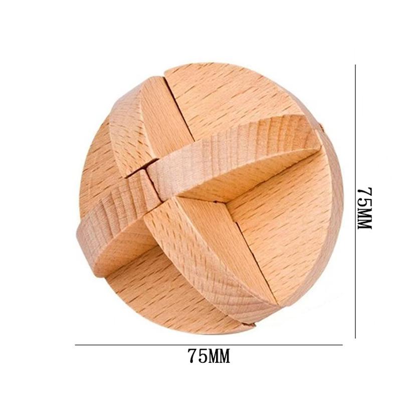 Luban Lock Puzzle Unlock Interlock Game IQ Test Wooden Brain Teasers For Adults Kids Logic Smart Mind Challenge Educational Toys