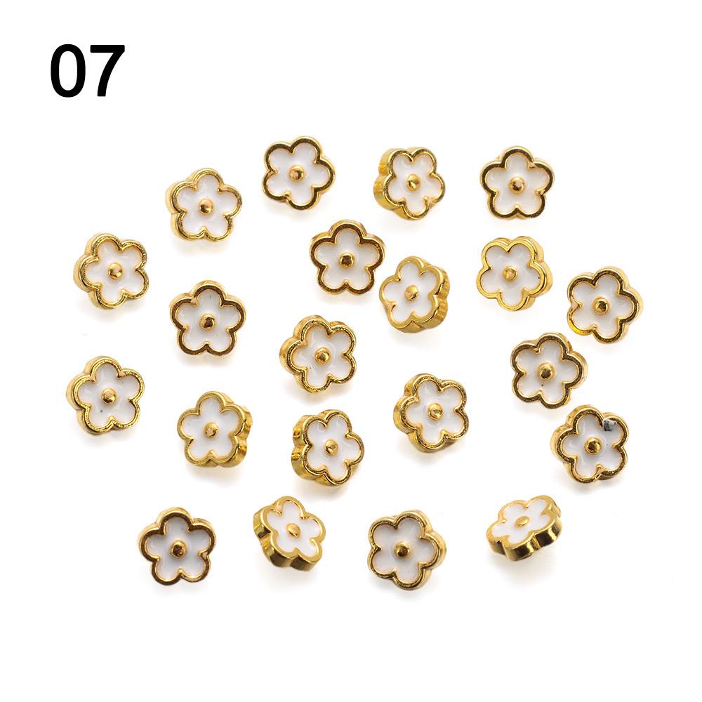 20pcs 10 Colors Flower Buckles 5.5mm DIY Doll Clothes New Doll Clothes Buckles  1/6 Doll