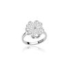 Rotatable Four-leaf Clover Love Zircon Flower Ring Creative Design Sense Free Rotation Anti-pressure Ring