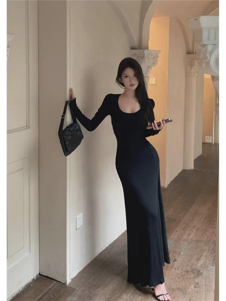 «Элегантное платье с длинными рукавами и фасоном «рыбий хвост»: «Идеальная посадка и соблазнительный силуэт для женщин»