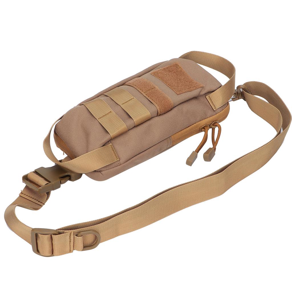 MultiFunctional Military DualPurpose Chest Waist Bag Nylon Material Waterproof Bag(Tan )