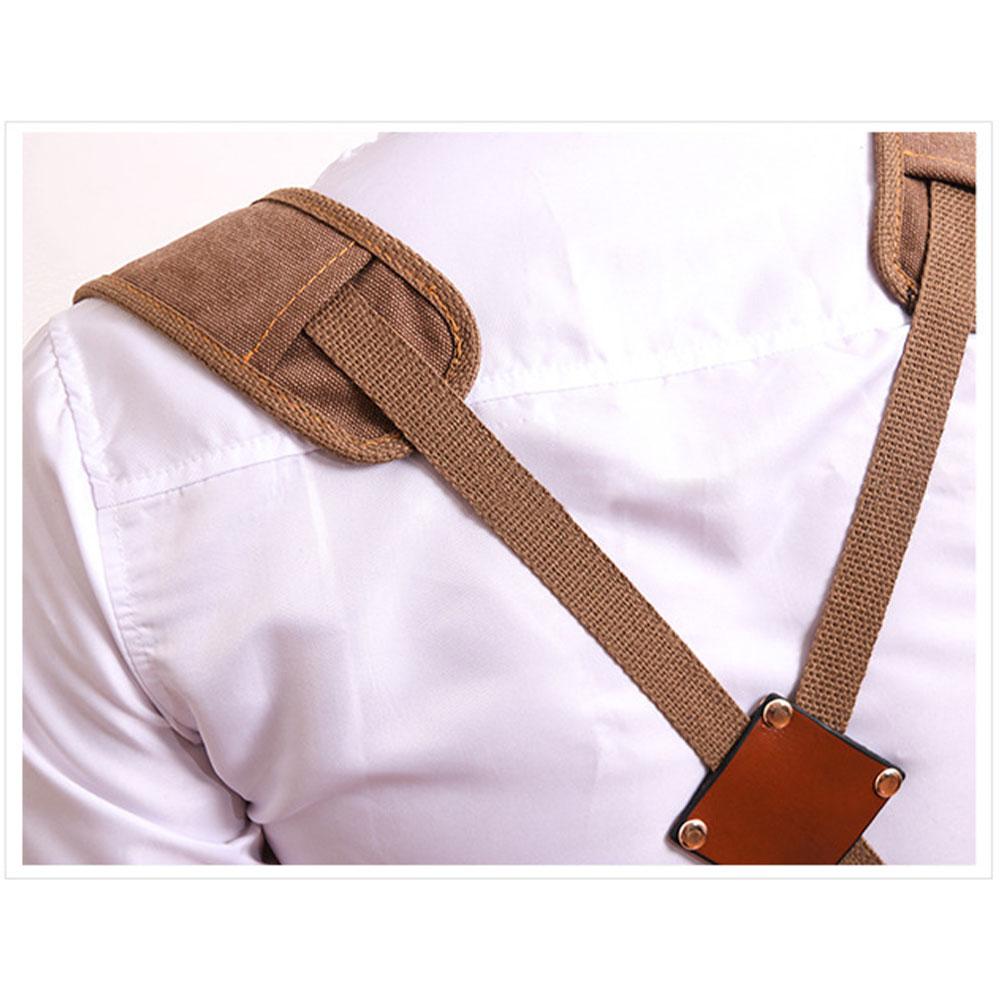 Прочный вощеный холщовый рабочий фартук унисекс с карманами для инструментов, регулируемые лямки для работы по дереву и покраски