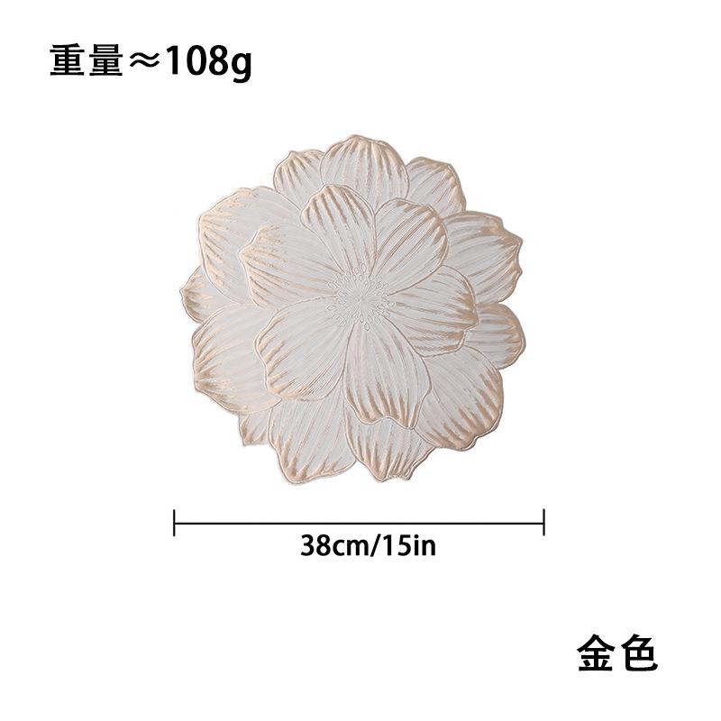 Thickened PVC injection molding placemat, non-slip, anti-scalding and wear-resistant household dining table mat, kitchen and dining room protective