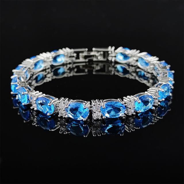 Поступление 18 см Роскошный браслет в форме сердца из розового золота и серебра для женщин, свадебный подарок для невесты на руку, ювелирные изделия S5777