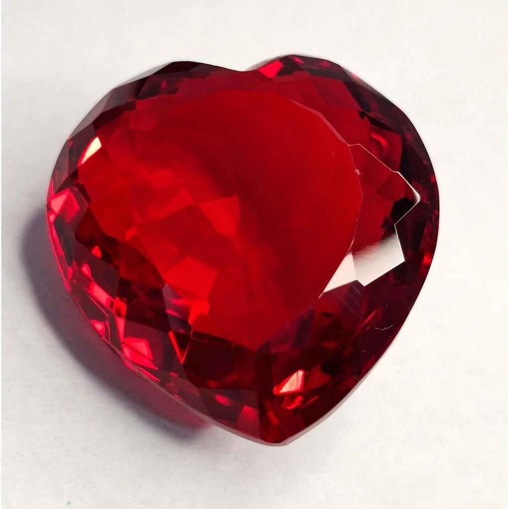 Beautiful Red Color Topaz Natural Heart Cut 109-111 Ct Certified Loose Gemstone