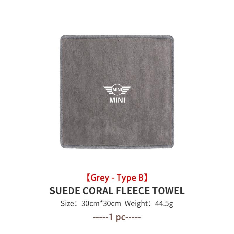 Absorbent Car Towel Coral Velvet Car Cleaning Cloth Accessories For MINI Cooper One S JCW Countryman R56 R50 R53 R55 F56 F55 cnjaw55