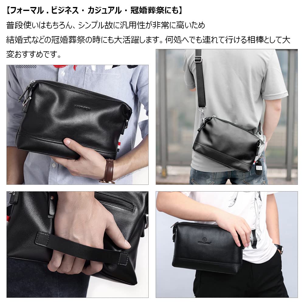 Whatna Leather Mini Second Mini Shoulder Waist Belt Pouch with Shoulder Perfect for Formal and Special 9936 Men's Bag, 3-Way Clutch, Handbag, Bag,