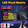 Декор комнаты Рамка Управление через приложение LED Пиксельная матрица Bluetooth Дисплей 24x48 32x64 RGB Цифровая панель лампы DIY Художественный дисплей Игры Аниме