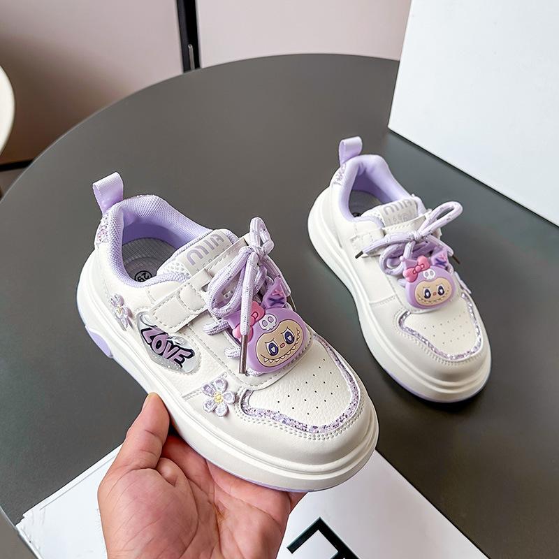 Модные мультяшные кеды для девочек, осенняя новинка 2025 года, детские дышащие повседневные туфли, тренд