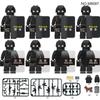 8pcs Military Building Block Figure Black SWAT Anti-terrorism City Police Building Block Toy