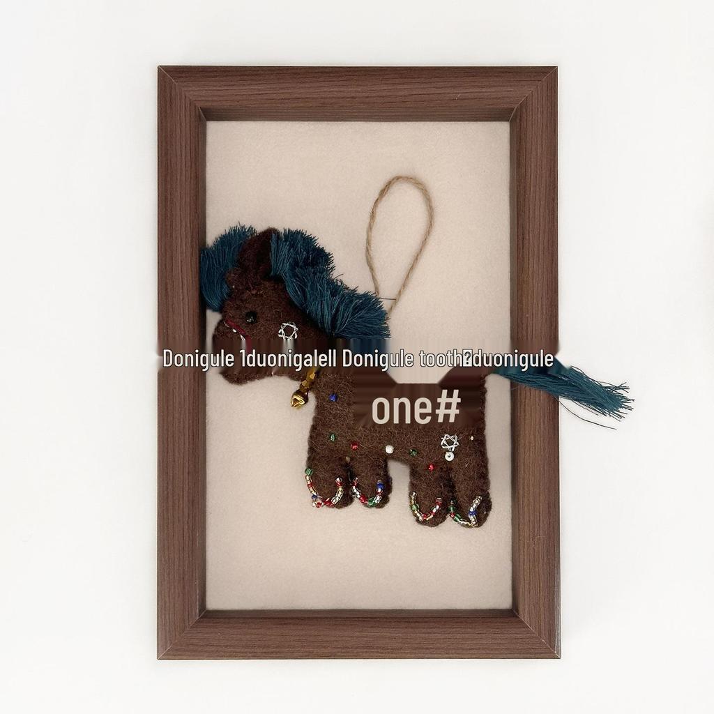 Непал Ручная работа Шерстяной войлок Пони Кисточка Сумка Брелок-брелок Украшение