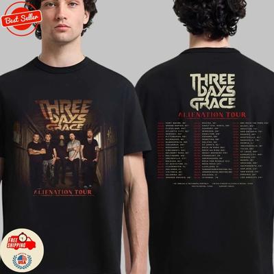 Three Days Grace Alienation Tour 2026 Города Северной Америки Даты Двусторонняя футболка
