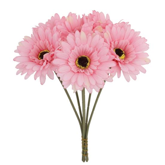 6 шт. искусственных гербер, искусственные цветы с гибким стеблем, искусственные цветы герберы для цветочной композиции, украшение свадебного стола