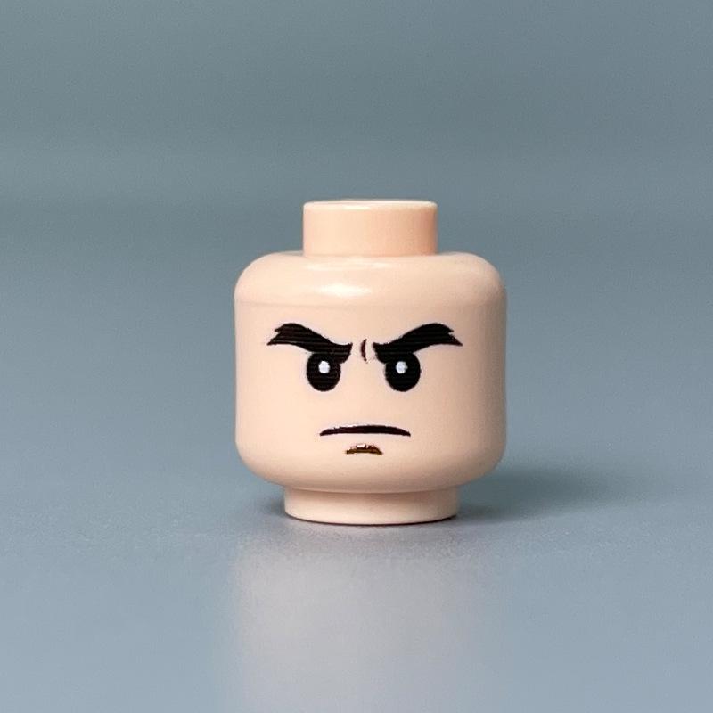 Набор голов минифигурок из строительных блоков – Выражения лиц в жёлтом