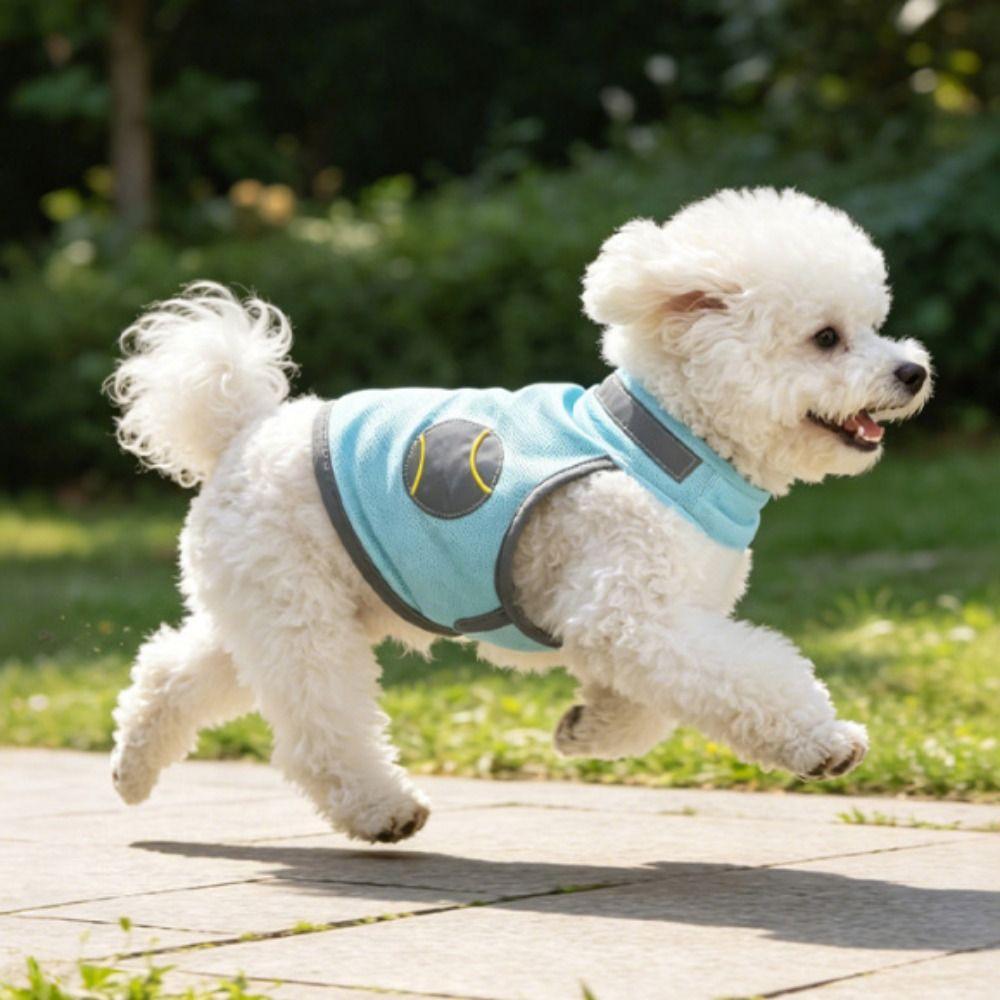 Breathable Mesh Dog Cooling Vest Reflective Summer Dog T-shirt Heatstroke Prevention